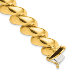14k Polished 14mm 7 inch San Marco Bracelet