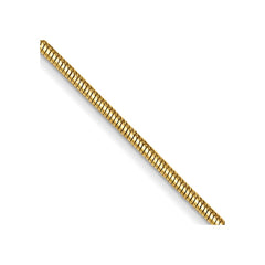 14K 16 inch .8mm Round Snake with Lobster Clasp Chain