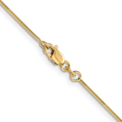 14K 22 inch .9mm Round Snake with Lobster Clasp Chain
