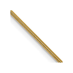 14K 22 inch .9mm Round Snake with Lobster Clasp Chain