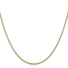 14K 30 inch 1.1mm Round Snake with Lobster Clasp Chain