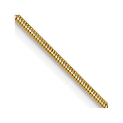 14K 30 inch 1.1mm Round Snake with Lobster Clasp Chain
