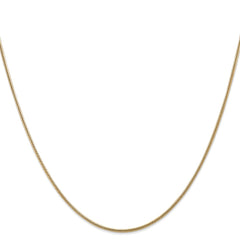 14K 22 inch 1.6mm Round Snake Lobster Clasp Chain