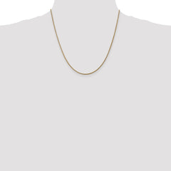 14K 20 inch 1.6mm Round Snake Lobster Clasp Chain