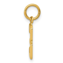 14k Small Polished Number 3 Charm - 2