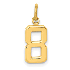 14k Small Polished Number 8 Charm - 2