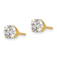 14y 1.00ct. I1 J-K Diamond Stud Push-on Post Earrings