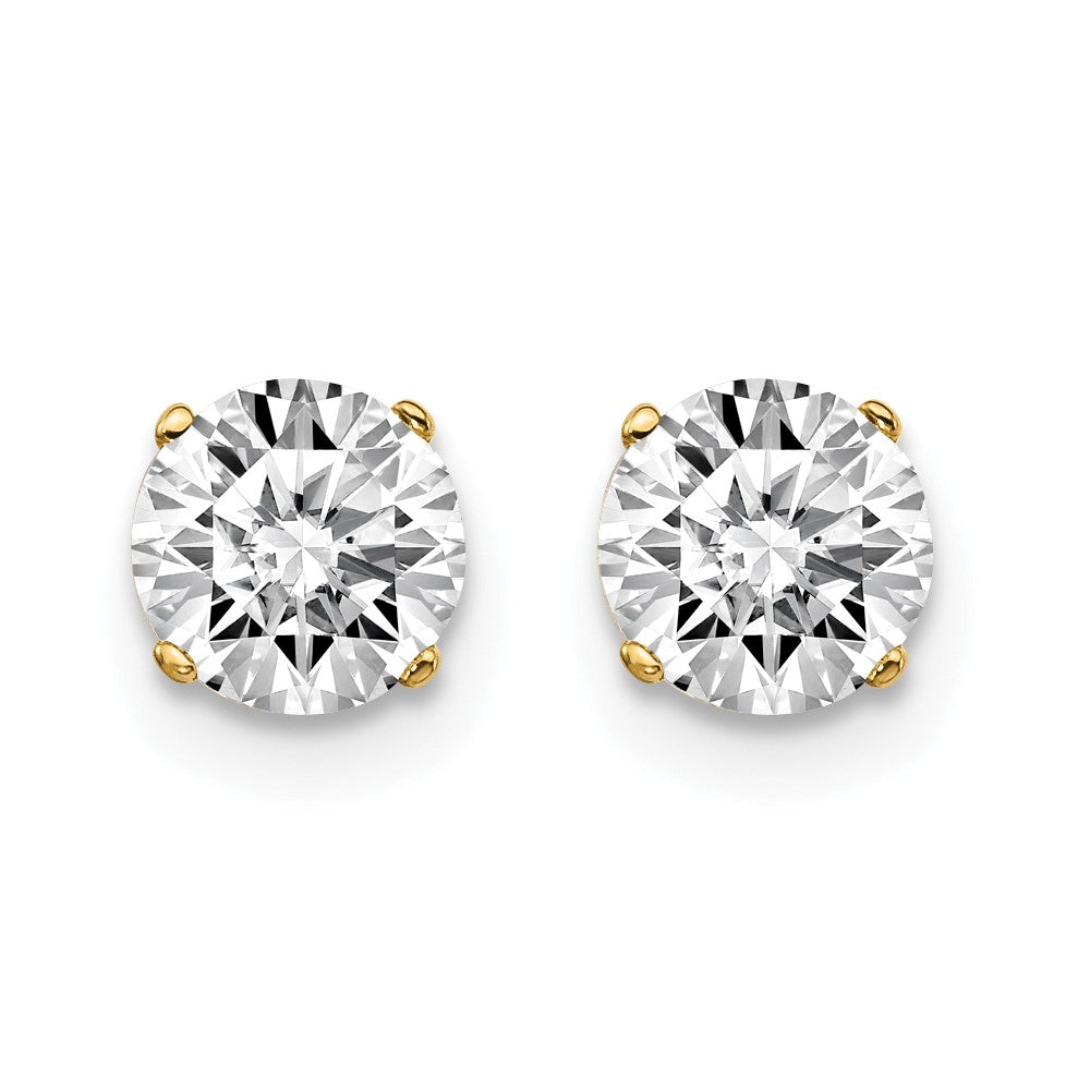 14y 1.00ct. I1 J-K Diamond Stud Push-on Post Earrings