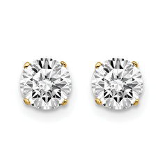 14y 1.00ct. I1 J-K Diamond Stud Push-on Post Earrings