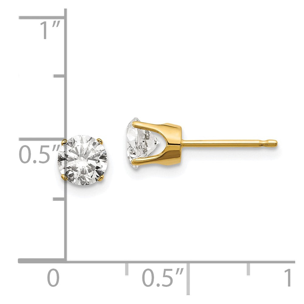 14y 1.00ct. I1 J-K Diamond Stud Push-on Post Earrings