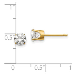 14y 1.00ct. I1 J-K Diamond Stud Push-on Post Earrings