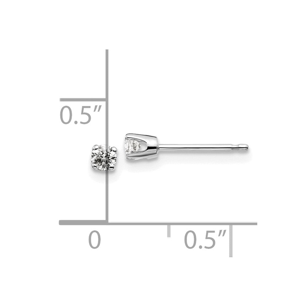 14kw .15ct I2 K-L Diamond Stud Push-on Post Earrings