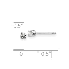 14kw .15ct I2 K-L Diamond Stud Push-on Post Earrings