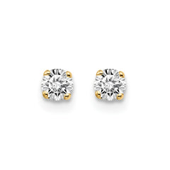 14ky .25ct. I2 K-L Diamond Stud Push-on Post Earrings