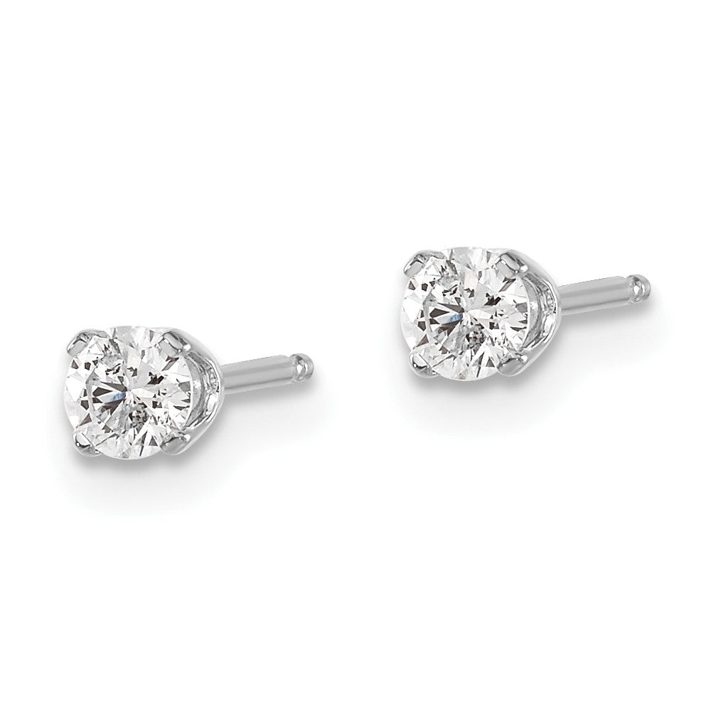 14kw .30ct I2 K-L Diamond Stud Push-on Post Earrings