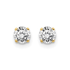 14ky .50ct. I2 K-L Diamond Stud Push-on Post Earrings