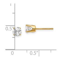 14y .75ct. I1 J-K Diamond Stud Push-on Post Earrings