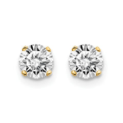 14ky .85ct. I2 K-L Diamond Stud Push-on Post Earrings