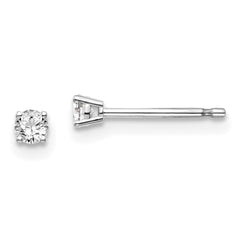 14kw .10ct I1 J-K Diamond Stud Push-on Post Earrings