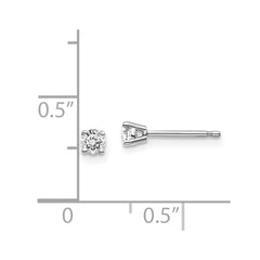 14kw .20ct I1 J-K Diamond Stud Push-on Post Earrings