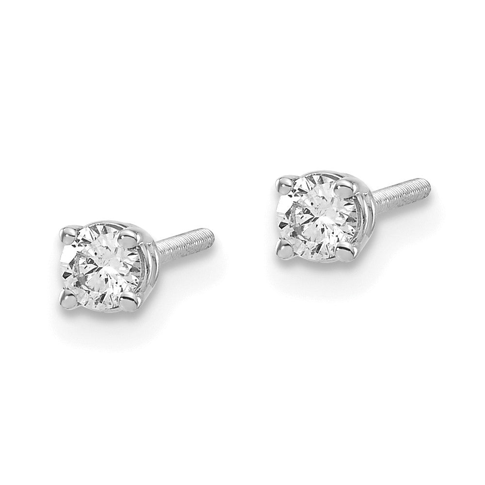 14kw .20ct VS2/SI1 G-I Diamond Stud Thread on/off Post Earrings