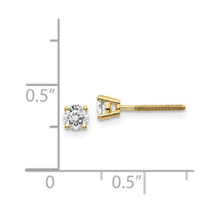 14ky .40ct. SI3 G-I Diamond Stud Thread on/off Post Earrings
