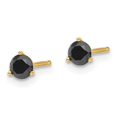 14k .40ct. Black Diamond Stud Earrings