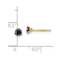 14k .40ct. Black Diamond Stud Earrings