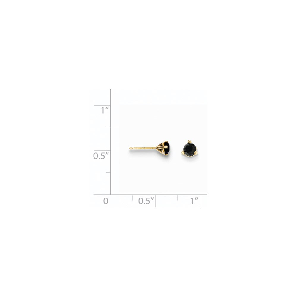 14k .50ct. Black Diamond Stud Earrings