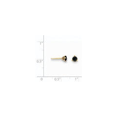 14k .50ct. Black Diamond Stud Earrings