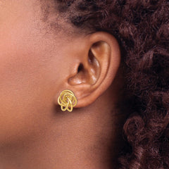14k Polished Love Knot Post Earrings