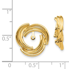 14k Polished Fancy Earring Jackets - 3
