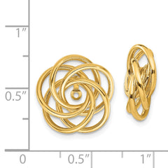 14k Polished Love Knot Earring Jackets - 4