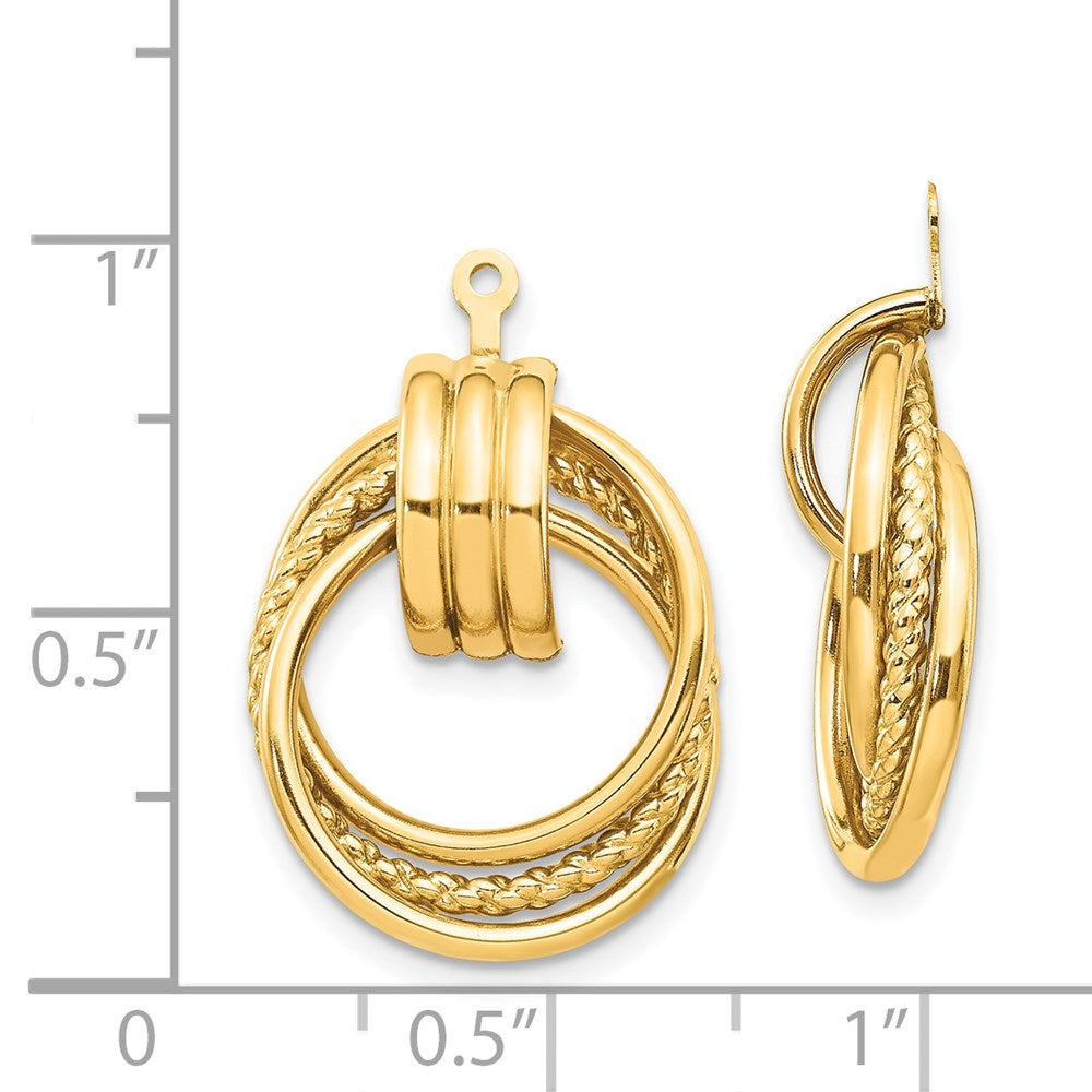 14k Polished Fancy Earring Jackets - 2