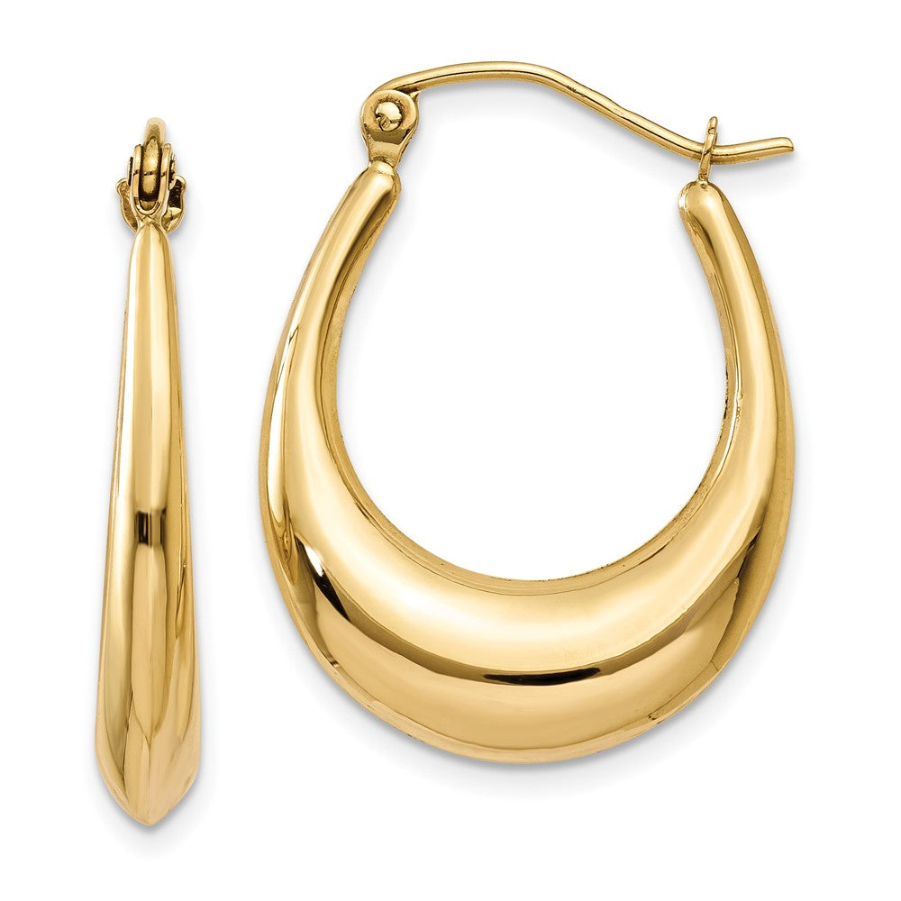 14k Polished Hoop Earrings - 5