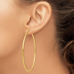 14K Polished 2.5mm Tube Hoop Earrings - 5