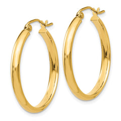 14k Polished Hoop Earring - 13