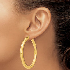14k Polished 5mm Tube Hoop Earrings - 5