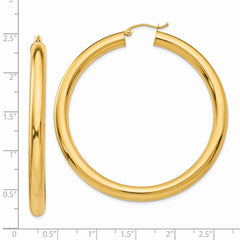 14k Polished 5mm Tube Hoop Earrings - 5