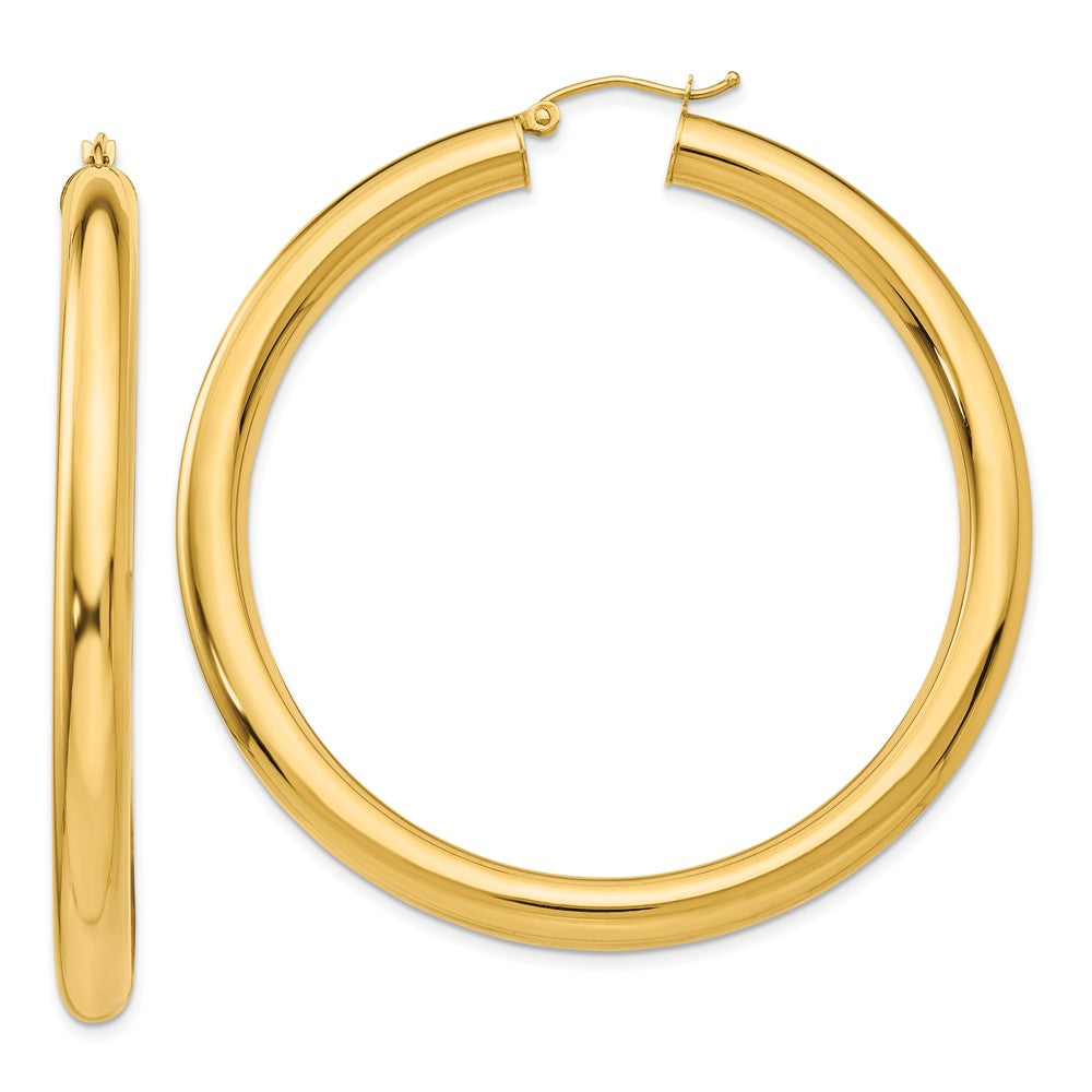 14k Polished 5mm Tube Hoop Earrings - 5