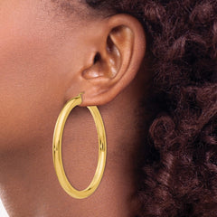 14k Polished 5mm Tube Hoop Earrings - 4