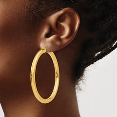 14k Polished 5mm Lightweight Hoop Earrings - 3