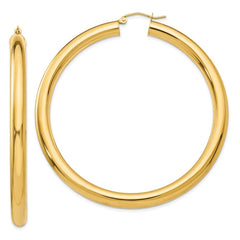 14k Polished 5mm Lightweight Hoop Earrings - 3
