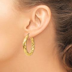14k Polished 5.0mm Twisted Hoop Earrings - 3