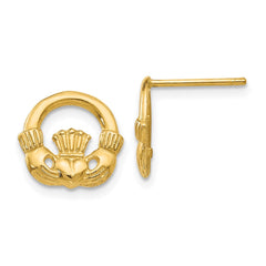 14k Claddagh Post Earrings - 3