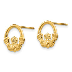 14k Claddagh Post Earrings - 2