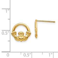 14k Claddagh Post Earrings - 2