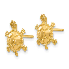 14k Turtle Post Earrings - 2