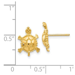14k Turtle Post Earrings - 2