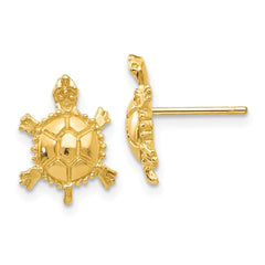 14k Turtle Post Earrings - 2